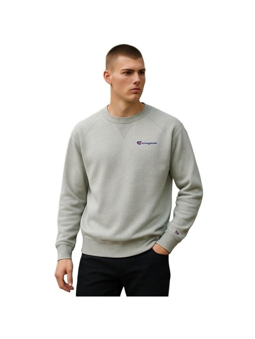Champion Powerblend Classic sweatshirt grey crewneck Style GF567 Size M